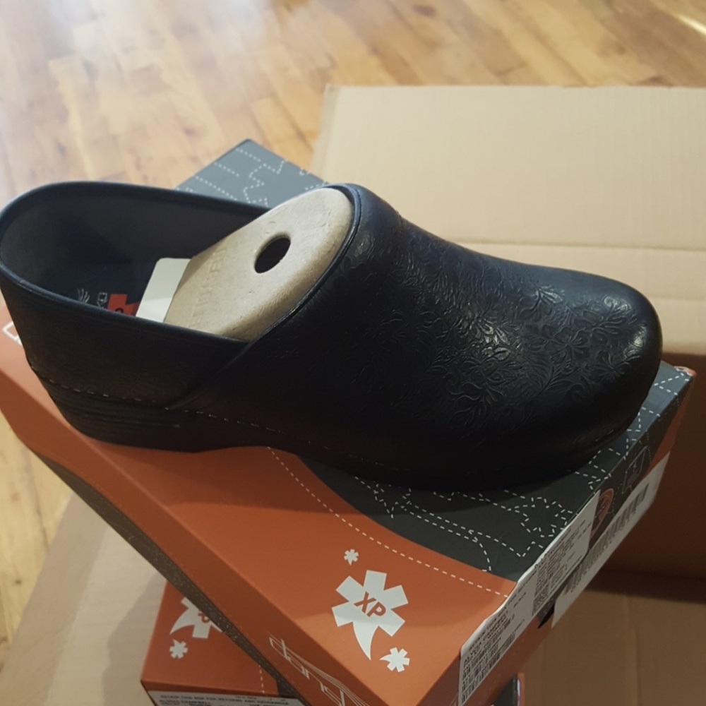 *SALE*Black floral Dansko work shoes